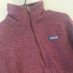 Burgundy Patagonia quarter zip